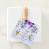 Paarse gouden vlinders Fairy eerste verjaardag Bedankjes Labels (In situ)