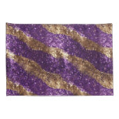 Paarse gouden vlinders glitter kussensloop (Achterkant-Rechts)