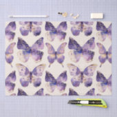 Paarse gouden vlinders verjaardag tissuepapier (Craft)