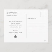 Paarse gouden vrolijk en helder feestdagenkaart (Achterkant)