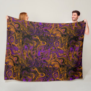 Paarse gouden vuursteen fleece deken