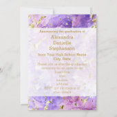 Paarse Gouden Waterverf Art 2025 Foto Afstuderen Kaart (Achterkant)