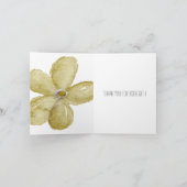 Paarse gouden Waterverf Bedankkaart (Binnen)