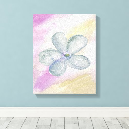 Paarse gouden Waterverf Canvas Afdruk (Insitu (Houten vloer))