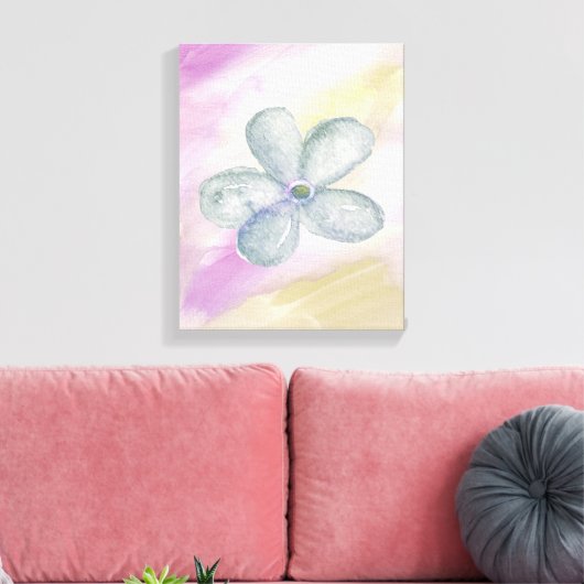 Paarse gouden Waterverf Canvas Afdruk (Insitu (Woonkamer))