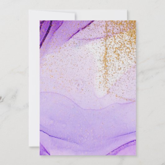 Paarse gouden  Waterverf Kaart (Achterkant)