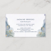 Paarse gouden Waterverf Visitekaartje (Achterkant)