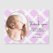 Paarse gouden wit Dop dank u baby foto (Voorkant)