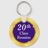 Paarse, gouden, witte, 20e-klasse Reunion Souvenir Sleutelhanger (Achterkant)