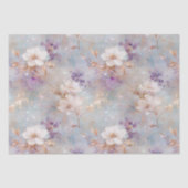 Paarse gouden witte bloemen tissuepapier (Voorkant)