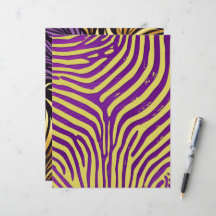 Paarse & Gouden Zebra Stripe Patroon Scrapbook Pap