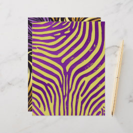 Paarse & Gouden Zebra Stripe Patroon Scrapbook Pap