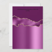 Paarse gouden zeepaardshimmer schelp koraal oceaan kaart (Achterkant)