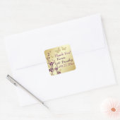 Paarse goudflora met Butterflies Sticker (Envelop)