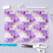 Paarse goudflorale roos tissuepapier (Craft)