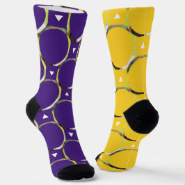 Paarse goudfoto van Vriendin voor Boyvriend Cute Sokken