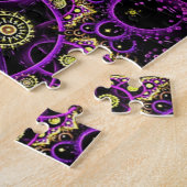 paarse goudfractale puzzel (Zijkant)