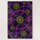 paarse goudfractale puzzel (Verticaal)