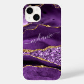 Paarse goudglitter -  goudglitter - Jouw naam Case-Mate iPhone Case (Achterkant)
