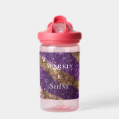 Paarse goudglitter waterfles (Voorkant)