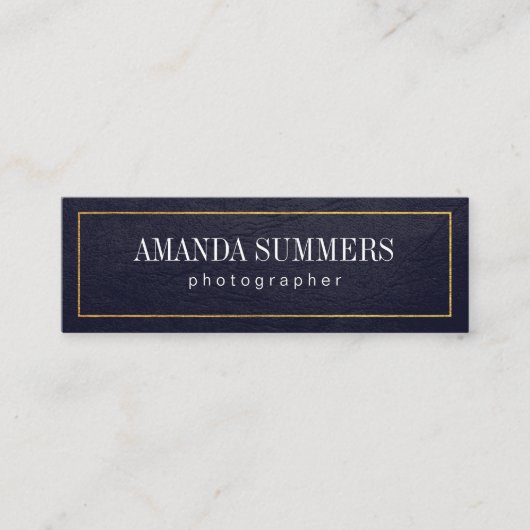 Paarse goudgrens voor noodgevallen mini visitekaartje (Voorkant)