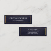 Paarse goudgrens voor noodgevallen mini visitekaartje (Voorkant / Achterkant)