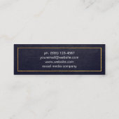 Paarse goudgrens voor noodgevallen mini visitekaartje (Achterkant)