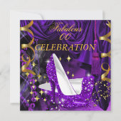 Paarse goudhals van de Fabulous Women's Birthday Kaart (Voorkant)