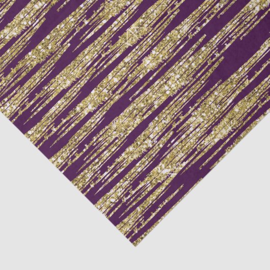 Paarse goudhoudende stripes tissuepapier (Detail)