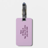 Paarse goudinfusie bagagelabel (Achterkant verticaal)