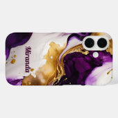 Paarse goudinfusie Case-Mate iPhone case (Achterkant (horizontaal))