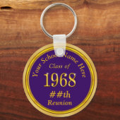 Paarse, goudklasse van 1968-klasse reünie-Sleutelh Sleutelhanger (Voorkant)