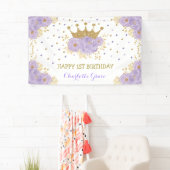  Paarse goudkroonprinses Birthday Spandoek (Insitu)
