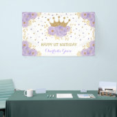  Paarse goudkroonprinses Birthday Spandoek (Beurs)