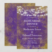 Paarse goudlampjes repetitie binnenshuis kaart (Voorkant / Achterkant)