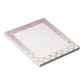 Paarse goudmaisschalen notitieblok met glittereffe (Schuin)