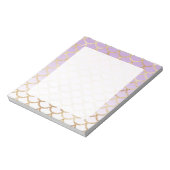 Paarse goudmaisschalen notitieblok met glittereffe (Linkerzijde)