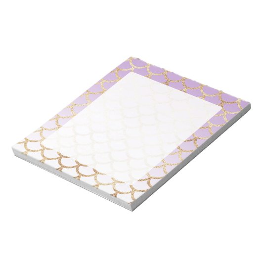 Paarse goudmaisschalen notitieblok met glittereffe (Linkerzijde)