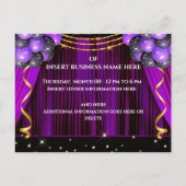 Paarse goudmakelaarster voor grote ondernemingen aankondigingskaart (Achterkant)