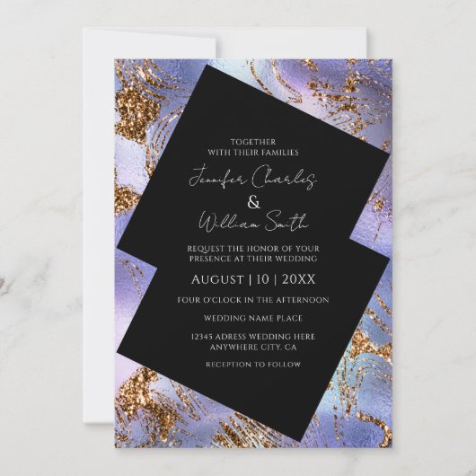 Paarse goudmakreel kaart (Voorkant)