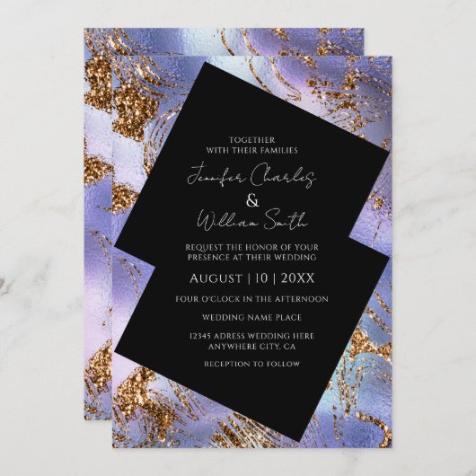 Paarse goudmakreel kaart (Voorkant / Achterkant)