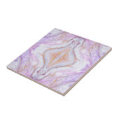 Paarse goudmarmer 2 Stenen keramische Tegel Tegeltje (Zijkant)