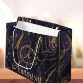 Paarse goudmarmer-inefonogram, kerstnaam groot cadeauzakje