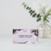 Paarse goudmarmer visitekaartje (Staand voorkant)