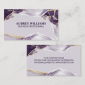 Paarse goudmarmer visitekaartje (Voorkant / Achterkant)