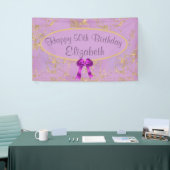 Paarse goudolie 50e verjaardag spandoek (Beurs)