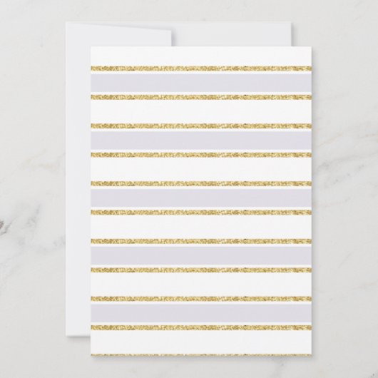 Paarse goudregenboog Unicorn Birthday Party Kaart (Achterkant)