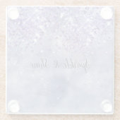 Paarse goudsparkle glazen onderzetter (Achterkant)