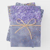 Paarse goudsparkle inpakpapier vel (In situ)