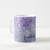 Paarse goudsparkle koffiemok (Voorkant links)